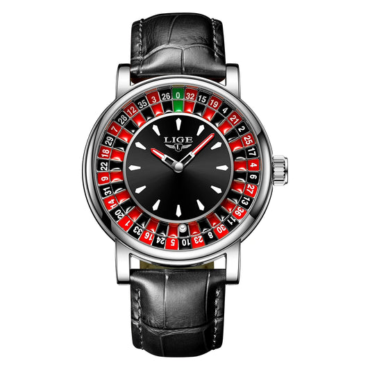 LIGE Roulette Watch Black